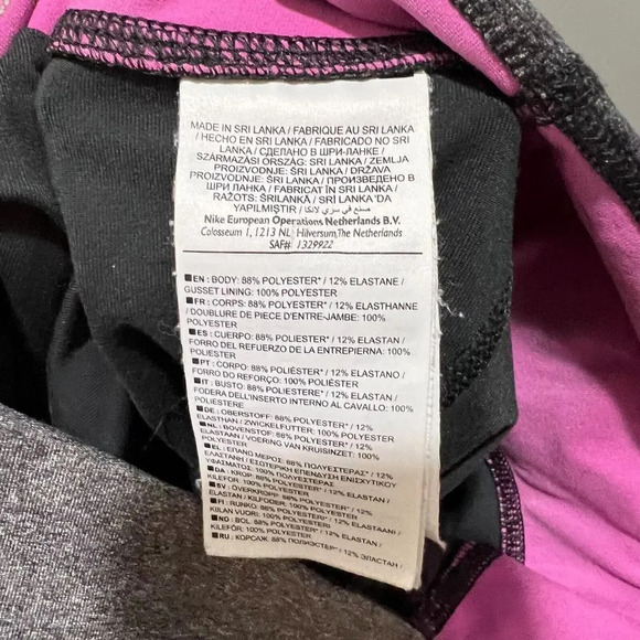 Nike Womens Dri Fit High Rise Long Leggings Black M Wide Leg Athletic Yoga - Picture 8 of 8